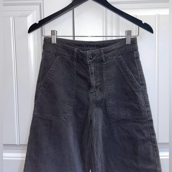 NWOT AE Dreamy Drape Stretch Super High-Waisted Baggy Wide-Leg Pant - Picture 3 of 4